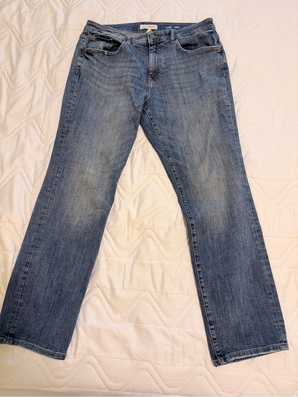Men's XL 35X32 Classic Straight Fit Jeans - Light Blue Wash